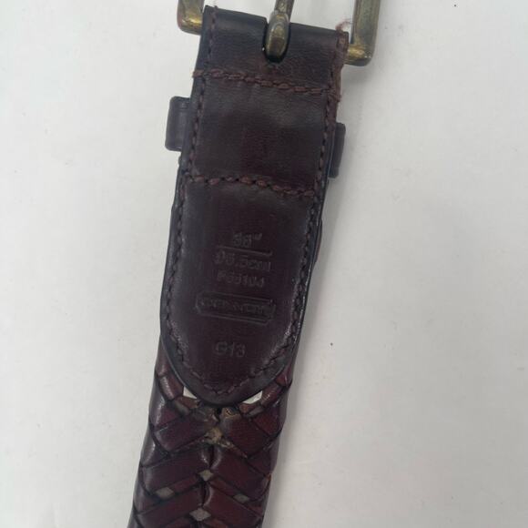 COACH Belt Size 36" Braided Leather Brown Business Office Classic *Damaged* - Picture 14 of 16